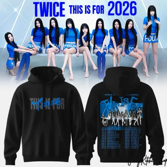 Discover Twice This Is For 2026 Tour Black Hoodie Unisex All Size