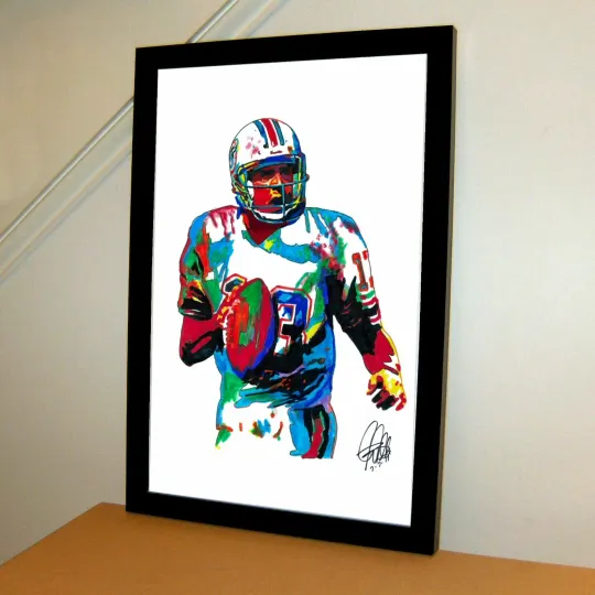 Dan Marino Miami Dolphins Football Sports Poster Print Wall Art With Frame