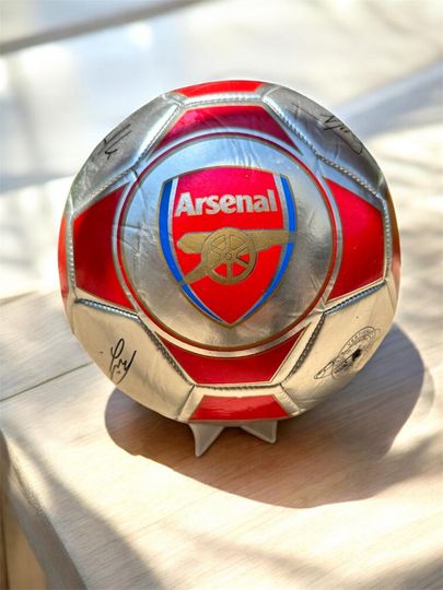 Discover Arsenal F.C. Leather Soccer Ball: Official Size 5 Football