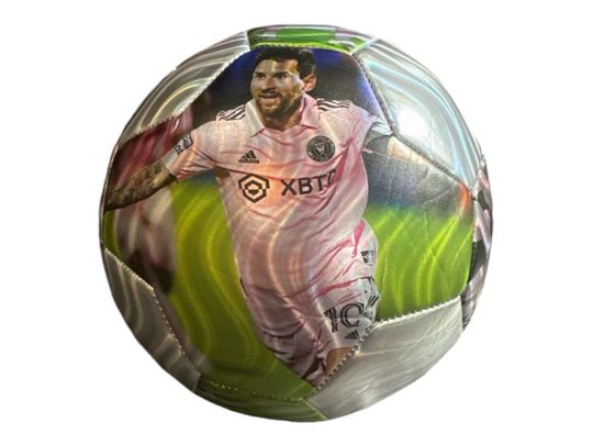 Discover Messi Print Soccer Ball: Standard Size 5 PVC Leather