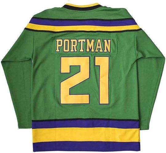 Mighty Ducks Movie Hockey Jersey 90s Hip Hop Adults Clothing with Stitched Letters and Numbers