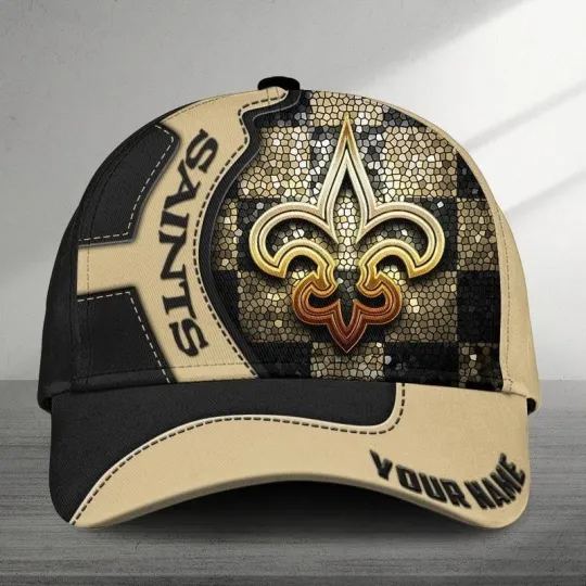 Discover Custom Name New Football Orleans Team Saintss Printed Hat - A Trendy Luxury Gift