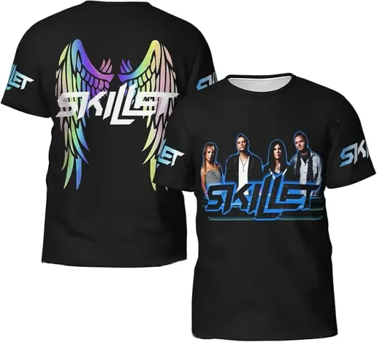 Discover Śkillet Rock band All Over Print 3D T-Shirt For Men And Women