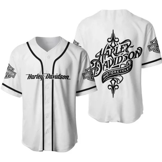 Discover Harley Motor Racing Davidsonnss 3D Graphic Printed Baseball Jersey, Unisex Adult