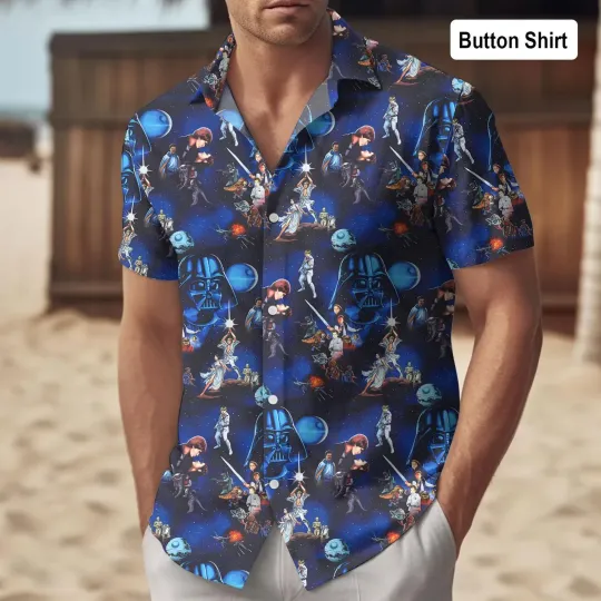 Discover Disney Star Wars Hawaiian Shirt A New Hope Faded, Starwars Disneyland