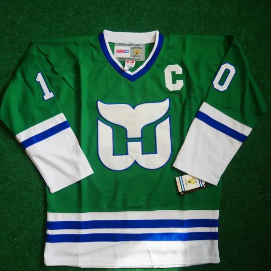 1986 Ron Francis Hartford Whalers Green Hockey Jersey
