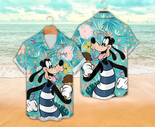 Discover Disney Gooty Hawaiian Shirt, Aloha Summer Party Mickey And Friends Button Down