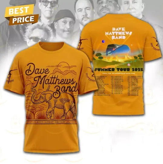 Dave Matthews Band Summer Tour 2025 3D T-Shirt
