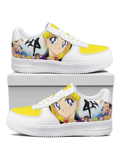 Sailor Moon Leather Low Top Sneakers for Kids, Women, Men