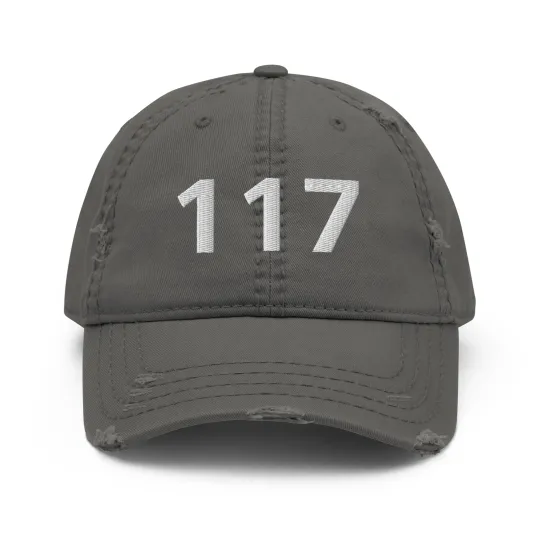 Chief 117 Distressed Dad Hat with Halo-Inspired Design