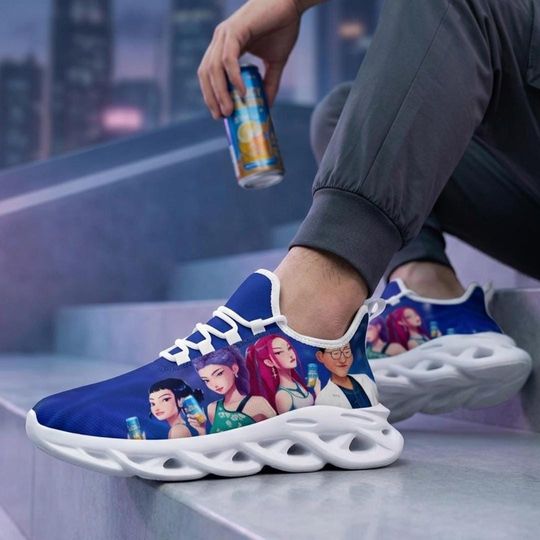 KPop Demon Hunters Kids Shoes, Super Girls Graphic Sneakers, KPop Fan Footwear, KPop Fan Shoes, Rumi Zoey Sheos