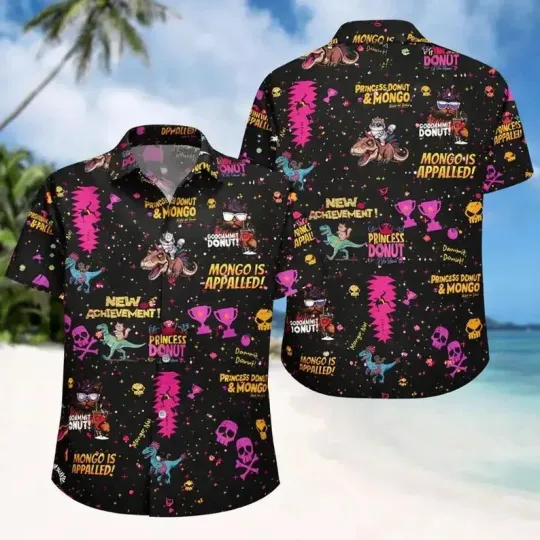 Princess Donut And Mongo Hawaiian Shirt, Dungeon Crawler Carl Shirt, Fantasy Boo