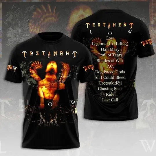 Discover Testament Band LOW Album 3D T-Shirt, Gift For Fans