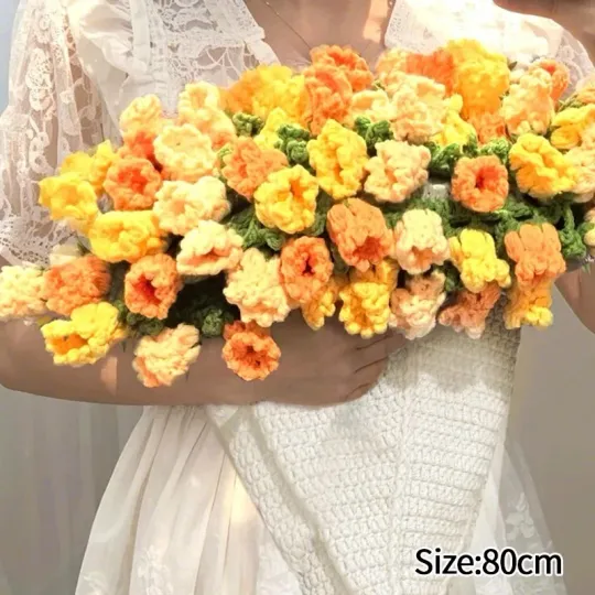 Rose Bouquet Blanket Crochet Lily of the Valley Flower