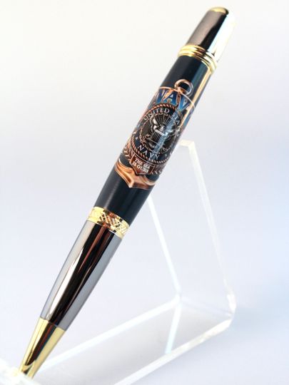 US Navy The Sea Is Ours Commemorative Pen - Customizable Twist Ballpoint Pen
