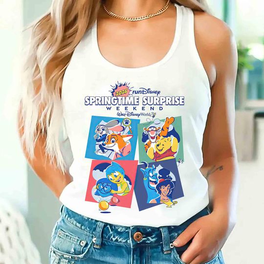 Discover Aladdin Pooh Tigger Inside Out 2026 Tank Top, Walt Disney World Shirt
