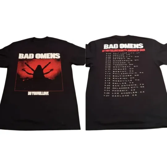 BAD OMEN Do You Feel Love 2026 North American Tour Black T-shirt