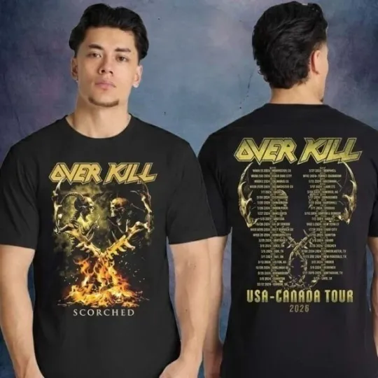 Discover Overkill Thrash Of The Titans US Tour 2026 T-Shirt