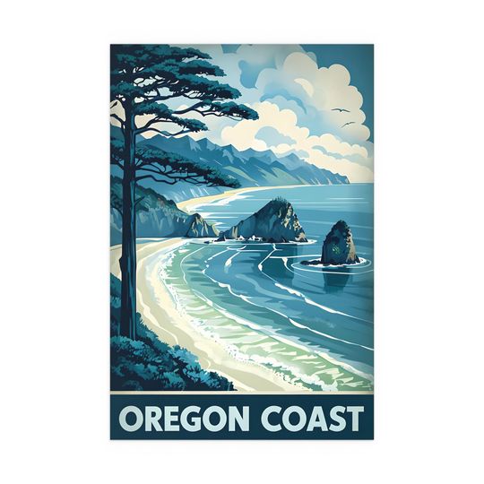 Oregon Coast Silk Poster