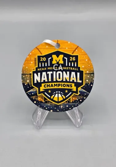 Discover Michigan Wolverines 2026 Men's NCAA Basketball Christmas Tree Ornament