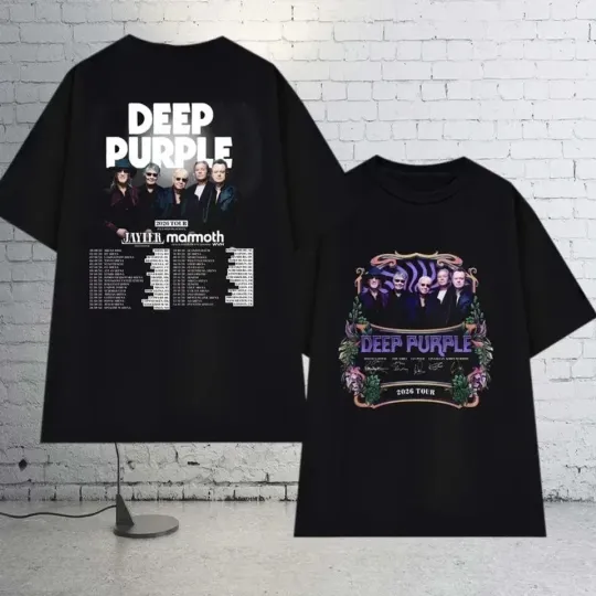 2026 Deep Purple World Tour T-Shirt, Deep Purple Rock Band Shirt
