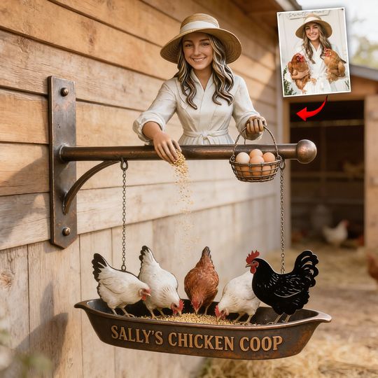 Custom Photo Wooden Wall Sign for Chicken Coop