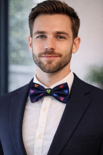 Dark Blue Disney Mickey Mouse Handmade Bow Tie | Wedding | Parties | men | women | kids