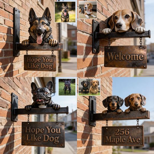 Custom Pet Wooden Wall Sign from Photo