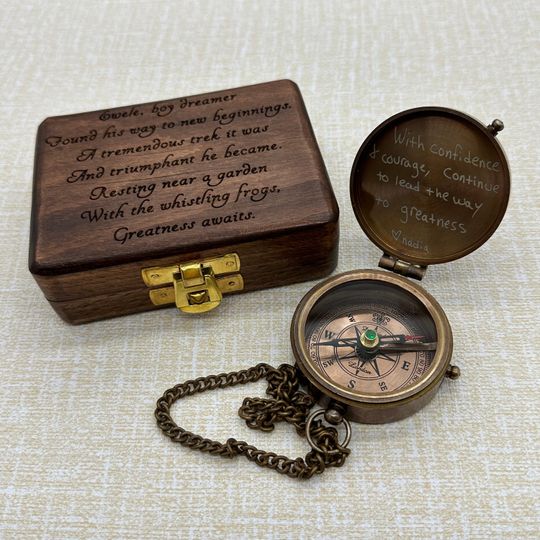 COMPASS, Customized Compass, Personalized Compass, Engraved Compass, Custom Compass, Functional Compass, Christmas Gift, Anniversary Gift