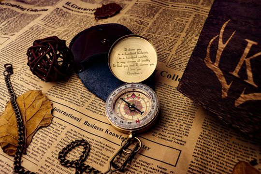Personalized Engraved Brass Compass with handwriting | Custom working compass gift for friends for him | Anniversary Birthday Wedding Gift