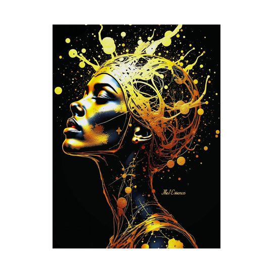 Golden Splash Poster | Satin Poster