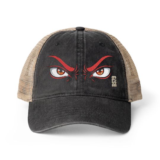 Women's Washed Mesh-Back Cap | Angry Eyes