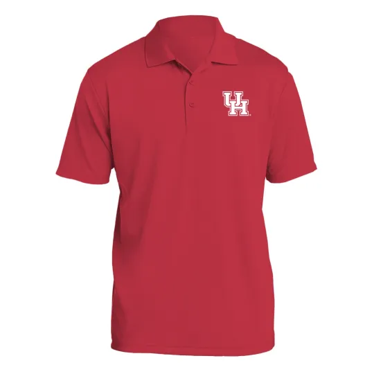 Discover Houston Primary Logo LC EMB Polo in True Red