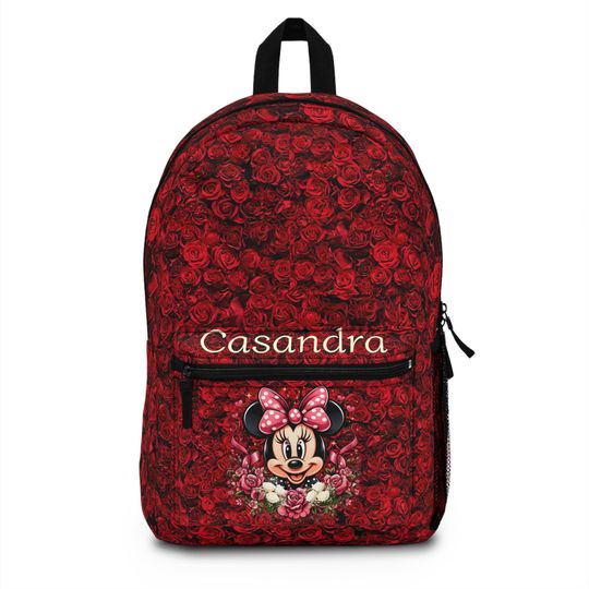 Personalized Minnie Mouse Rose Lover Backpack