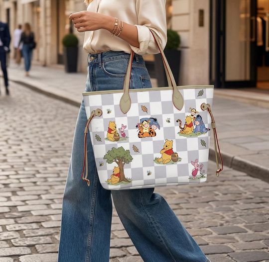 Winnie The Pooh Leather Bag, Disney Bag, Pooh Leather Crossbody Bag, Tigger Handbag, Pooh Movie Leather Shoulder Bag