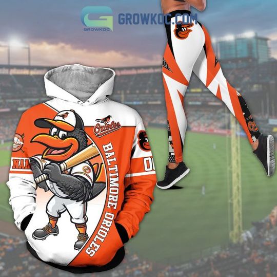 Personalized Baltimore Orioles Mascot Hoodie Leggings Set