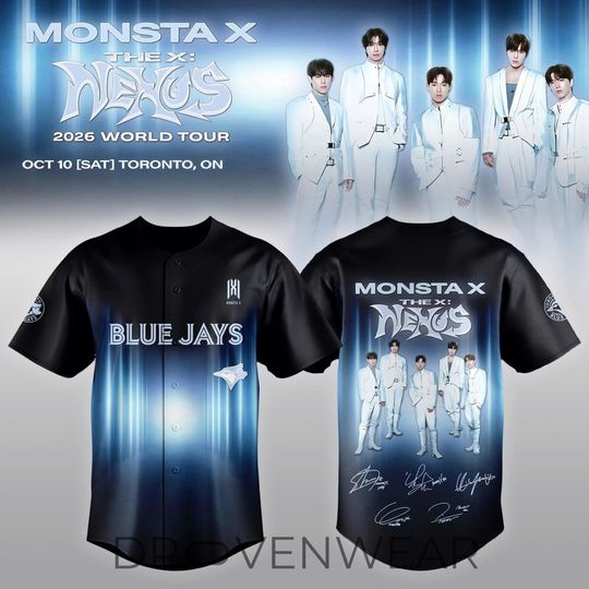Toronto Blue Jays x MONSTA X World Tour 2026 Jersey