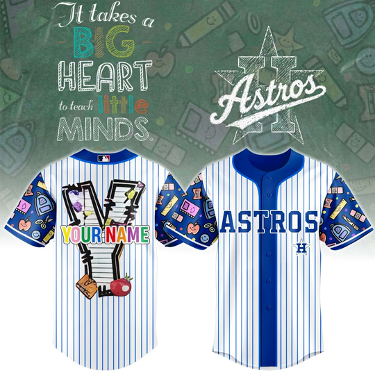 Houston Astros Teacher Appreciation Week 2026 Personalized Baseball Jersey