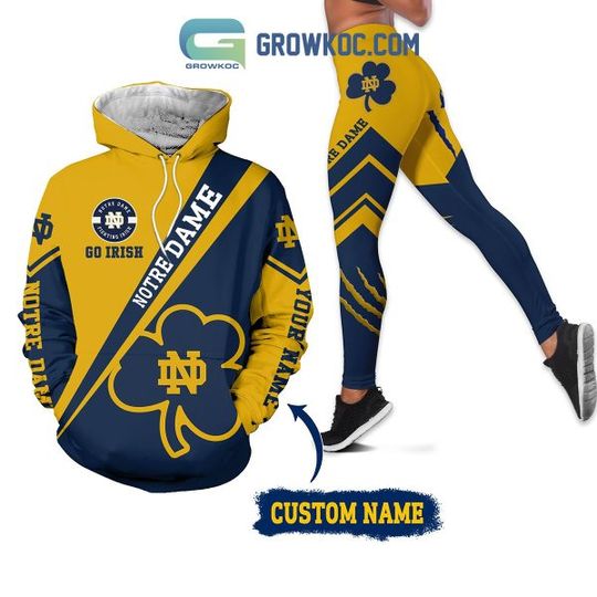 Personalized ND Fighting Irish NCAA Hoodie Leggings Set
