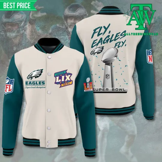 Philadelphia Eagles Super Bowl 2025 LIX Champions Baseball Jacket For Fan