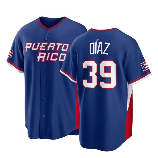 Discover Edwin Daz   Puerto Rico royal Baseball Jersey Men's/Youth SIZE Custom Jersey,Boyfriend's Gift