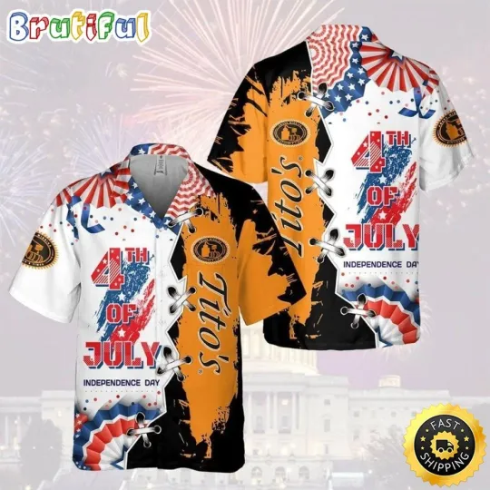 Discover Titos Handmade Vodka Hawaiian Shirt 4th Of July Independence Day_ukm_40
