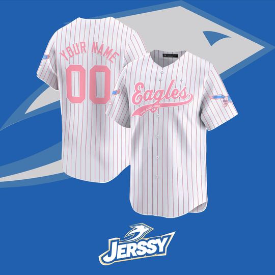 Discover Custom Baseball Jersey White Pink Eagles Shirt Personalized Name Number Sports Jersey Philadelphia Style Team Uniform Gift