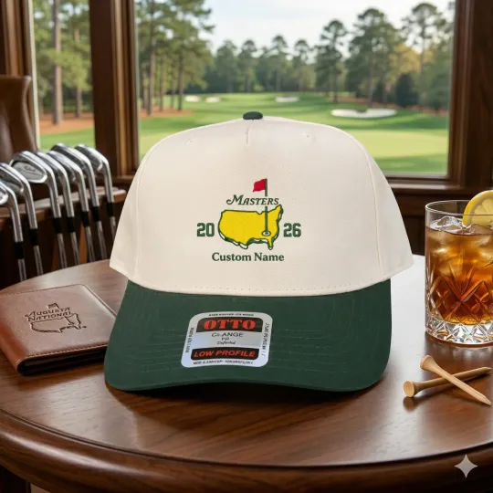 Discover Personalized Master Golf Tournament 2026 Golf Embroidered Cap,  Adjustable Hat