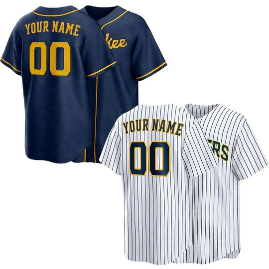 Discover Personalized Milwaukee Brewers Custom Baseball Jersey, Men's Youth Polyester MLB Apparel