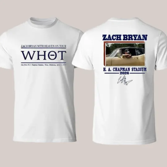 Discover Za.ch Bryan H. A. Chapman Stadium 2026 With Heaven On Tour T-Shirt