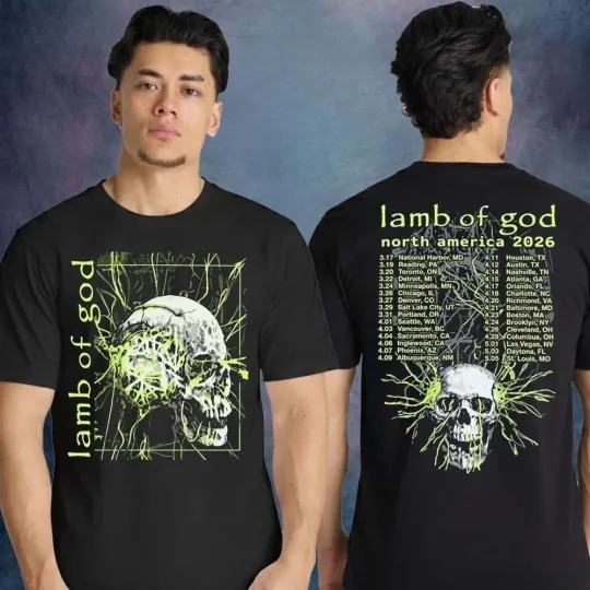 New!! Lamb Of God North America Tour 2026 Visual Void Tour Dates T-shirt