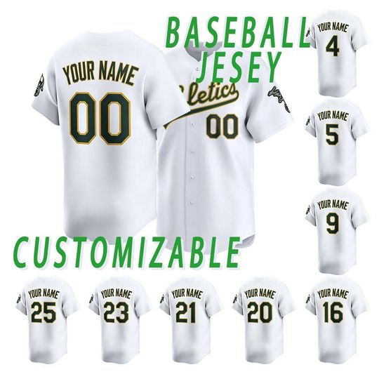 Discover Custom Oakland Style Baseball Jersey, Personalized Name Number Shirt, AII Stitched Apparel