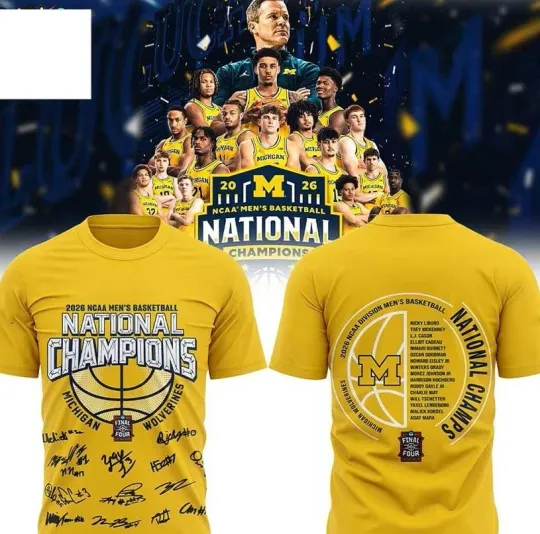 Discover MI Wolverines NCAA National Champions 2026 Double Sided T-Shirt