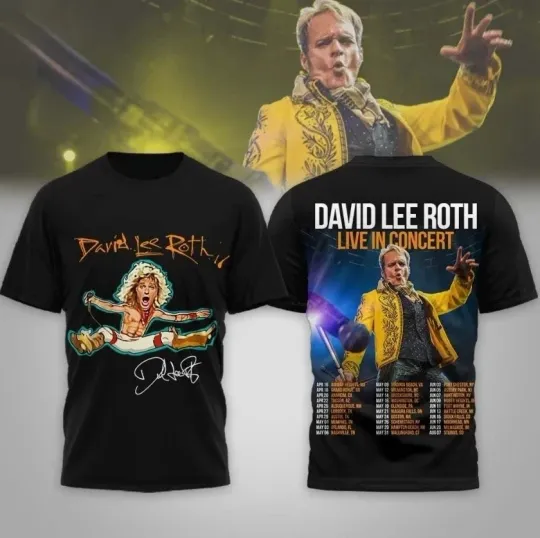 Discover 2026 Tour - David Lee Roth North American Men All Sizes AOP 3D Shirt HD917